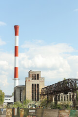 Obraz premium chimney in abandoned factory in Belgrade 