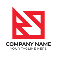 Professional modern minimalist abstract monogram logo design template for your business