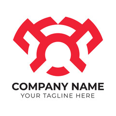 Corporate modern creative abstract monogram logo design for your business