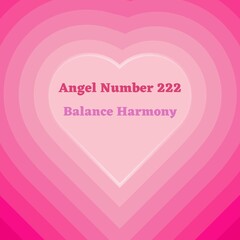 Pink Angel Number 222 Balance Harmony Background