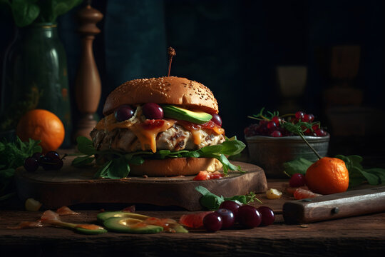 Juicy Delicious Chicken Burger 