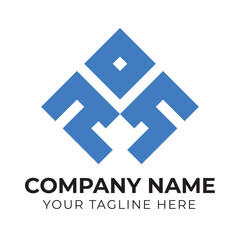 Modern minimalist abstract monogram business logo design template