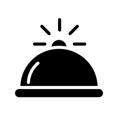 Hotel Bell Icon. Reception bell line icon. Service bell line icon on white background