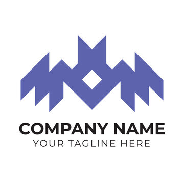 Professional creative modern abstract monogram MMM letter business logo design template