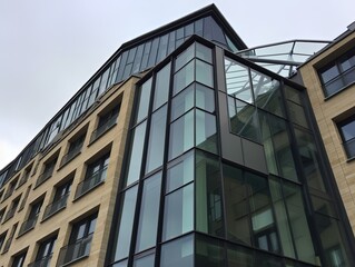 Obraz premium a beautiful and unique modern building with lots of 