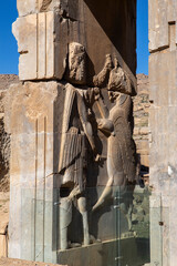 The Achaemenid King Killing Beast Bas-relief, Tachara Palace, Persepolis