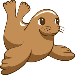 Sea lion png graphic clipart design