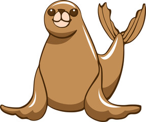 Sea lion png graphic clipart design