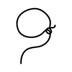 Lasso, loop of stiff rope vector illustration on white background..eps