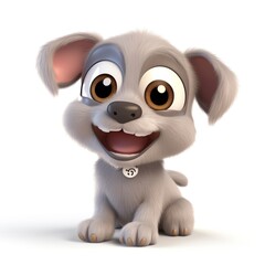 little dog cartoon character - generative ai