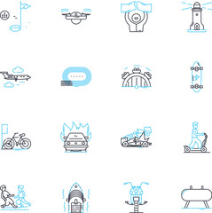 Culinary tour linear icons set. Tasting, Gastronomy, Local, Cuisine, Foodies, Flavors, Exotic line vector and concept signs. Culinary,Fusion,Experience outline illustrations