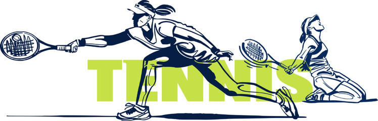 vector illustration of a woman tennis player holding a ball.