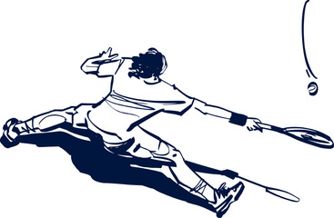 Fototapeta premium vector illustration of a tennis player holding a ball.