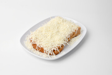 toasted bread topped with cheese slices
