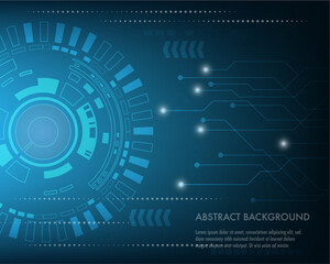 Abstract geometric shape technology digital hi tech science and digital technology concept background. Illustration for Web Design, Poster, Brochure, Printing, Advertisement, etc.