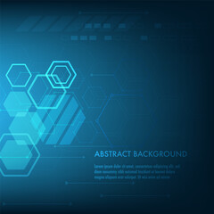 Abstract geometric background. Hexagons design. Illustration for Web Design, Poster, Brochure, Printing, Advertisement, etc.