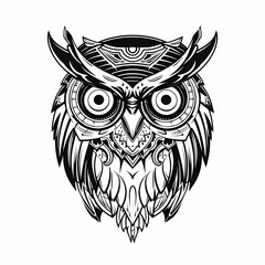 Owl Tattoo. Generative AI