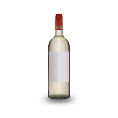 Liquor bottle template. Unbranded alcohol beverage flyer. Menu poster. Vector illustration.