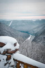 Coopers Rock overlook in winter