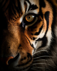 A close up of a tigers eye