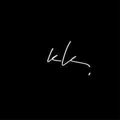 kk Initial Handwriting Signature Logo Vector