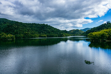 Fototapeta na wymiar The lake of orocovis Puerto Rico.