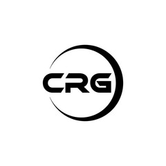 CRG letter logo design with white background in illustrator, cube logo, vector logo, modern alphabet font overlap style. calligraphy designs for logo, Poster, Invitation, etc.