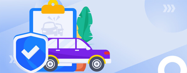 Buy insurance for car flat character vector concept operation hand drawn illustration
