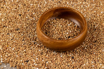 natural ecological grown buckwheat, close up