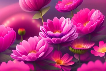 Beautiful Pink Flowers Desktop Background