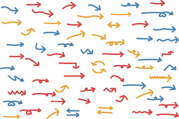 black hand drawn arrow set.Collection of hand drawn isolated arrows.doodle arrows..