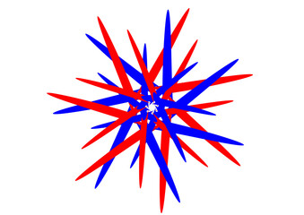 Star red and blue