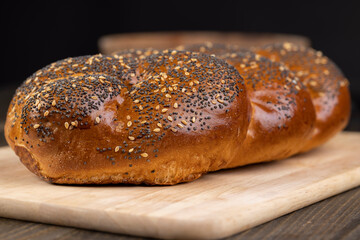 fresh white bread made of wheat flour