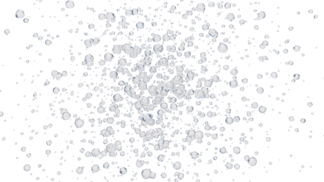 Bubbles particle set on alpha channel