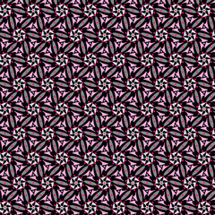 Abstract geometric graphic fabric pattern Bold pink magenta black gray white mosaic motifs