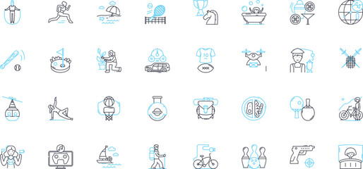 Human Nature linear icons set. Instinctual, Complex, Emotional, Survival, Self-awareness, Adaptation, Consciousness line vector and concept signs. Intuition,Empathy,Impulsive outline illustrations