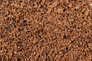 A large number of chocolate chips on the surface