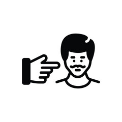 Black solid icon for sie indicate