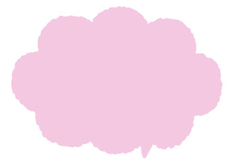 パステルカラー　カラフル　もくもく　ふきだし　雲形