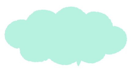 パステルカラー　カラフル　もくもく　ふきだし　雲形