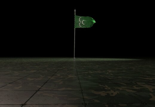 Ottoman State Flag, Waving flag design. - Osmanlı Devlet Bayrağı
