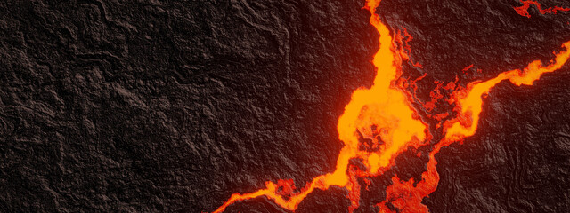 Volcanic lava background. Molten rock.