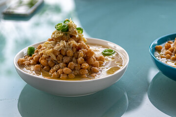 Isolated close up of fresh, delicious and healthy Israeli breakfast- Israel