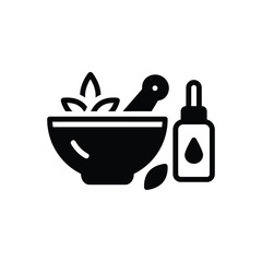 Black solid icon for remedy 