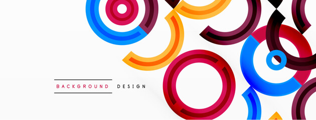 Colorful circle abstract background with vibrant and eye-catching design that incorporates a variety of different shades and hues creating a swirling, dynamic effect