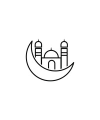 mosque icon, vector best line icon.