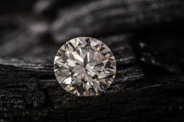 Diamond on Black Background