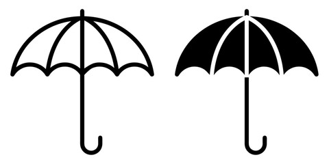 ofvs360 OutlineFilledVectorSign ofvs - umbrella vector icon . isolated transparent . black outline and filled version . AI 10 / EPS 10 / PNG . g11700 - obrazy, fototapety, plakaty