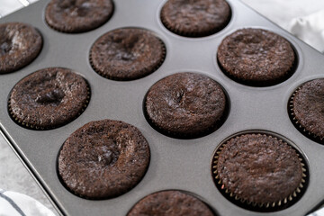 Chocolate strawberry cupcakes