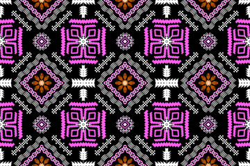 Geometric ethnic oriental traditional art pattern.Figure tribal embroidery style.Design for ethnic background,wallpaper,clothing,wrapping,fabric,element,sarong,vector illustration